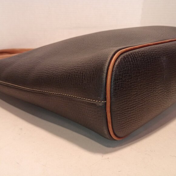 Rare '90s COACH Italy Dakota Collection Harvest Tote 4207 Black Pebbled Leather - Picture 11 of 15